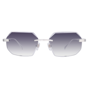 Men's Eyewear Silver Diamond Cut Gray